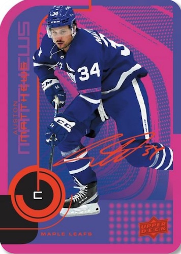 2022-23-Upper-Deck-MVP-Hockey-Cards-Colors-Contours-Purple-Auston-Matthews